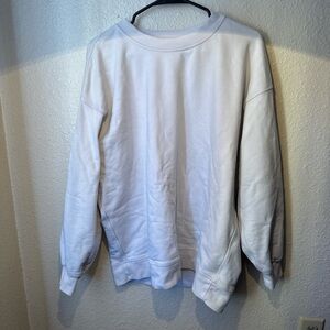 Lululemon Crewneck Sweatshirt in White/ivory Minimal Pullover